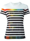 MARY KATRANTZOU rainbow stripe print T-shirt,세탁기사용