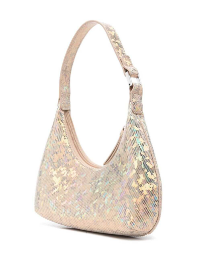 Shop By Far Woman's Baby Amber Metallic Fabric  Handbag In Pink