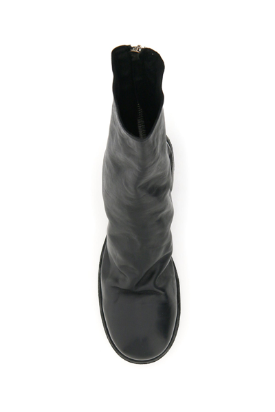Guidi Rear-zip Horse Leather Boots In Black