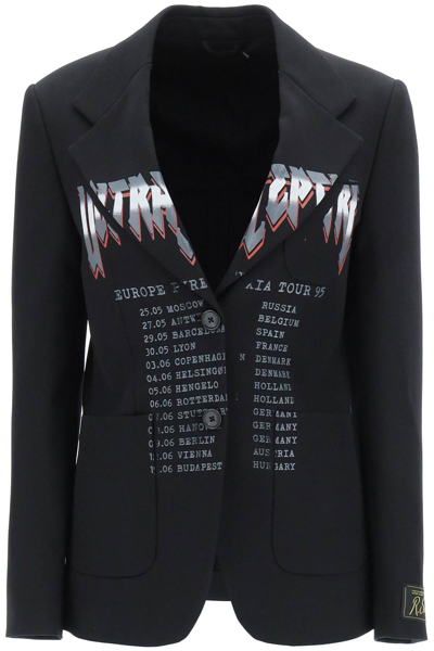 Shop Raf Simons School Boy Jacket With Ultrasceptre Print In Black