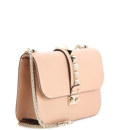Shop Valentino Lock Medium Leather Shoulder Bag