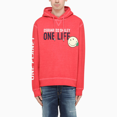 Shop Dsquared2 | Smiley Red Hoodie