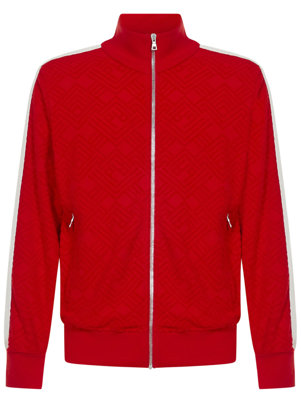 Palm Angels Terry Monogram Track Jacket Red/Off White
