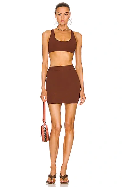 Shop Zeynep Arcay Chain Knit Mini Dress In Brown