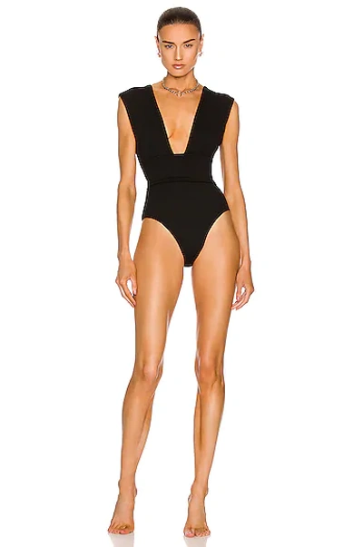 Shop Haight Crepe Isabel One Piece Swimsuit In Black