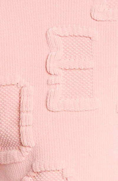 Shop Bottega Veneta Alphabet Oversize Chenille Cardigan In Marshmallow Washed