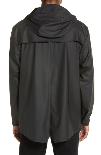 Shop Rains Lightweight Hooded Waterproof Rain Jacket In Black