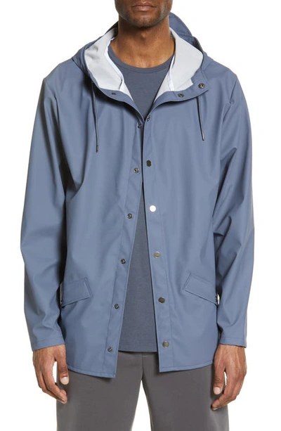 Shop Rains Lightweight Hooded Waterproof Rain Jacket In River