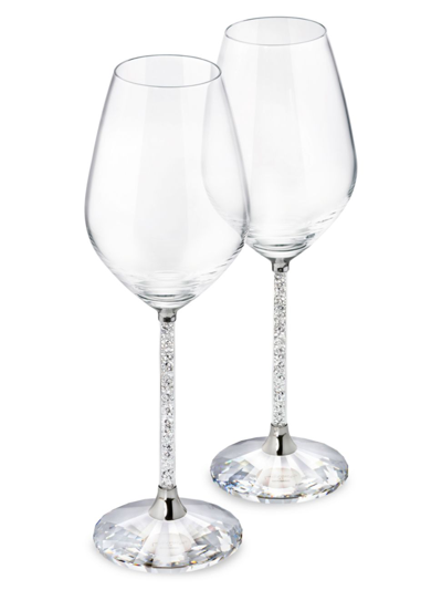 Shop Swarovski Crystalline 2-piece Wine Glass Set