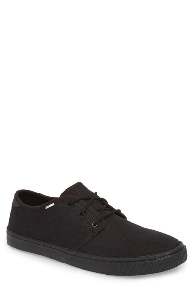 Shop Toms Carlo Low Top Sneaker In Black/ Black Heritage Canvas