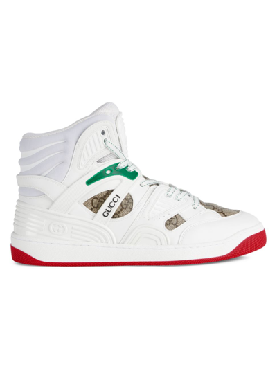 Shop Gucci Women's Retro High-top Plastic Sneakers In Green White