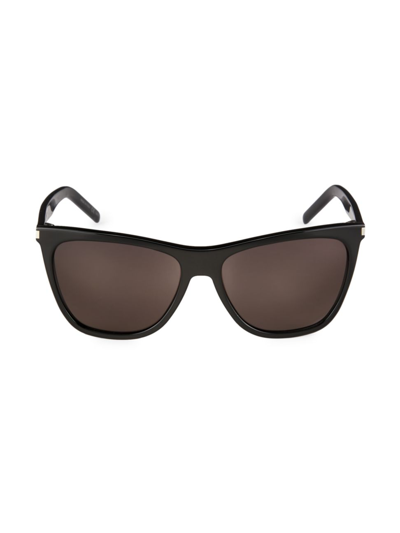 Shop Saint Laurent Women's 58mm Square Sunglasses In Black