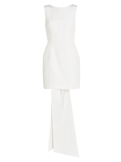 Shop Alexia Maria Women's Ella Silk Faille Bow Minidress In White