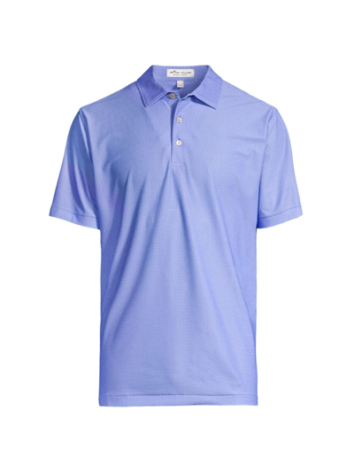 Shop Peter Millar Pergla Performance Polo Shirt In Blue Batik