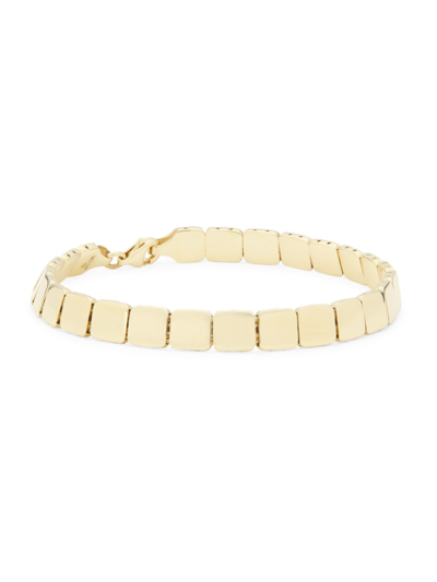 Shop Saks Fifth Avenue Women's 14k Yellow Gold Square-link Bracelet