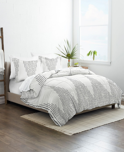 Ienjoy Home Ultra Soft Diamond Stripe 3-pc. Comforter Set, Queen In Gray
