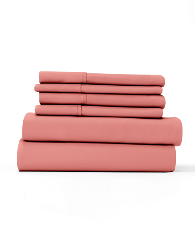 Shop Ienjoy Home Home Collection Luxury Ultra Soft 6 Piece Solid Bed Sheet Set, Full Bedding In Clay