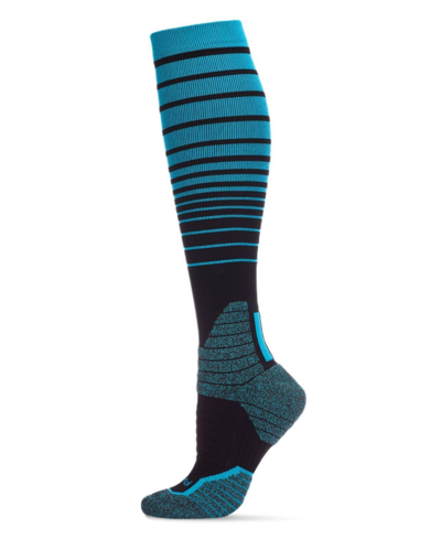 Shop Memoi Women's Gradient Compression Socks In Electric Blue