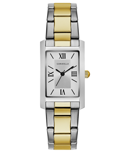 Shop Caravelle Designed By Bulova Women's Two-tone Stainless Steel Bracelet Watch 21x33mm In No Color