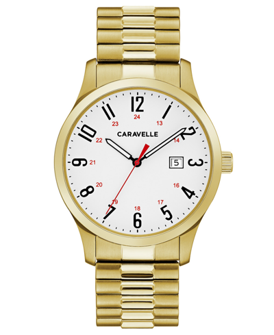 Shop Caravelle Designed By Bulova Men's Gold-tone Stainless Steel Bracelet Watch 40mm In No Color