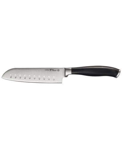 Shop J.a. Henckels Elan 5" Hollow Edge Santoku Knife In Stainless Steel Blade And Black Handle