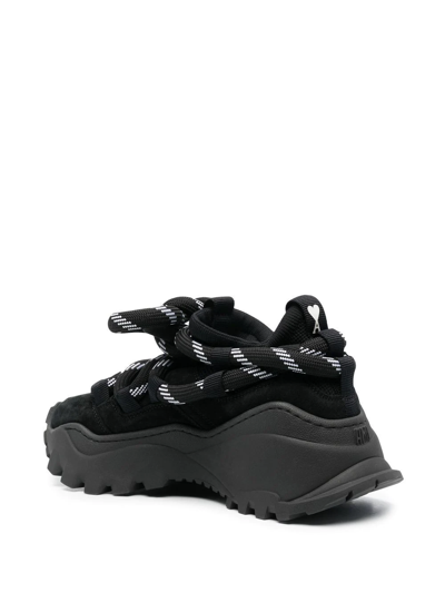 Shop Ami Alexandre Mattiussi Otto Chunky-laces Sneakers In Black