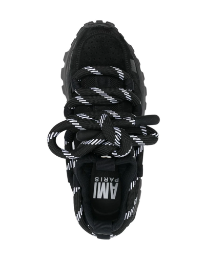 Shop Ami Alexandre Mattiussi Otto Chunky-laces Sneakers In Black