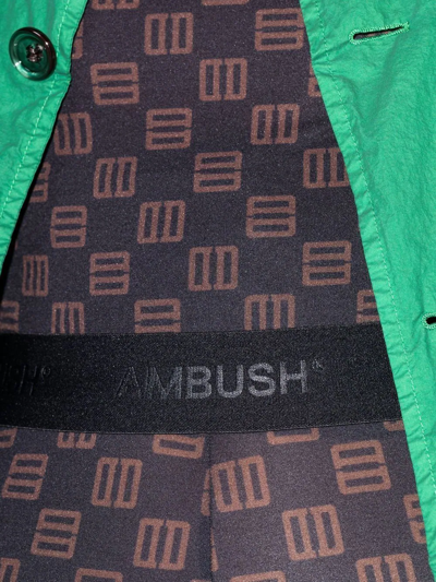 Ambush Monogram-print High-waist Cycling Shorts In Black