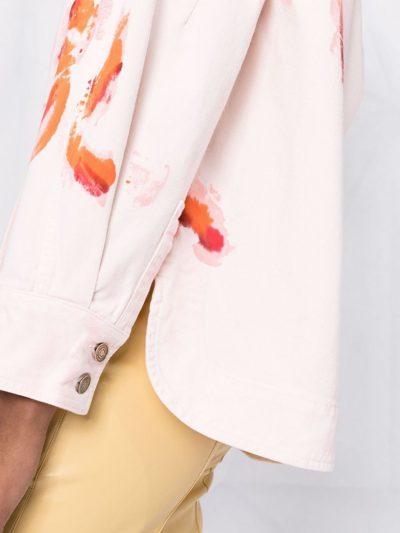 Alanui Desert Island Denim Jacket In Pink