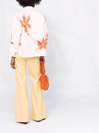 Alanui Desert Island Denim Jacket In Pink