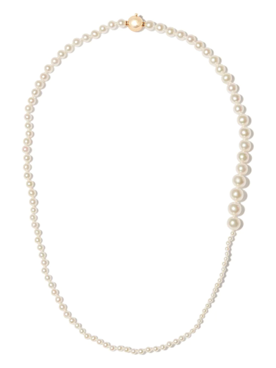 Shop Sophie Bille Brahe 14kt Yellow Gold Pearl Necklace