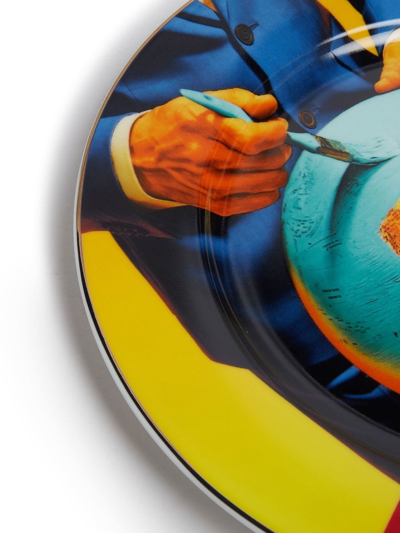 Shop Seletti Globe Dinner Plate In Yellow