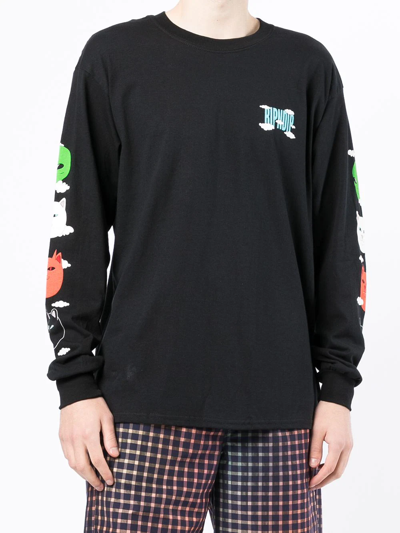 Shop Ripndip Bunched Up Graphic-print T-shirt In Black