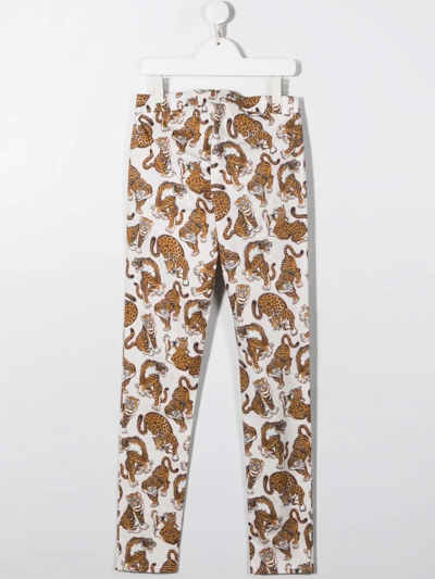 Shop Kenzo Animal-print Leggings In White