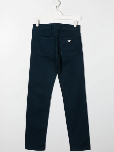 Emporio Armani 5-pocket Skinny Jeans In Blue
