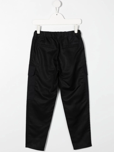 Shop Emporio Armani Drawstring-waist Trousers In Blue