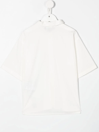 Emporio Armani Logo-print Short-sleeved Shirt In White