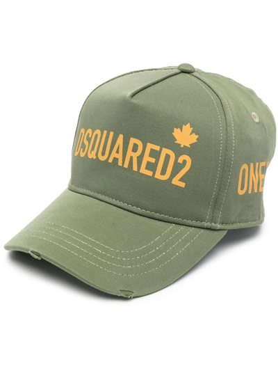Shop Dsquared2 Patch-appliqué Baseball Cap In Green