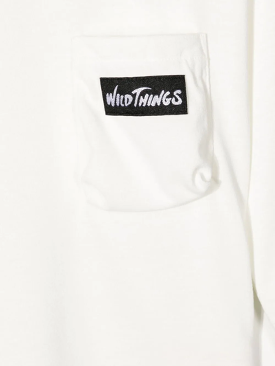 Shop Denim Dungaree Wild Things Crew-neck Sweatshirt In White