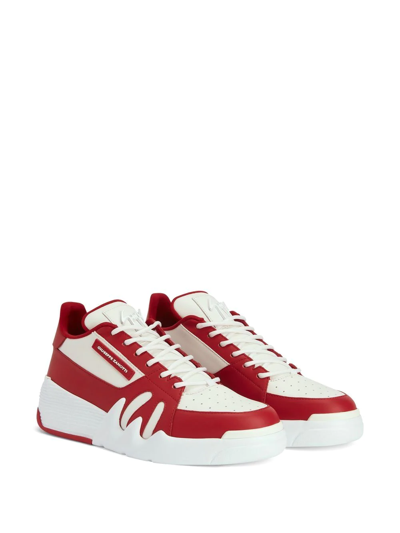Giuseppe Zanotti Talon Lace-up Sneakers In Red