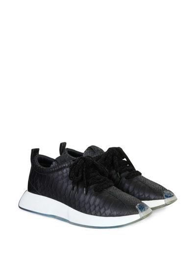 Shop Giuseppe Zanotti Ferox Lace-up Sneakers In Black