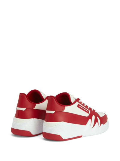 Giuseppe Zanotti Talon Lace-up Sneakers In Red