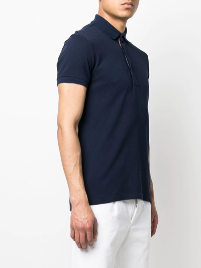 Shop Orlebar Brown Whiteside Piqué Polo Shirt In Blue