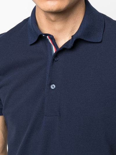 Shop Orlebar Brown Whiteside Piqué Polo Shirt In Blue