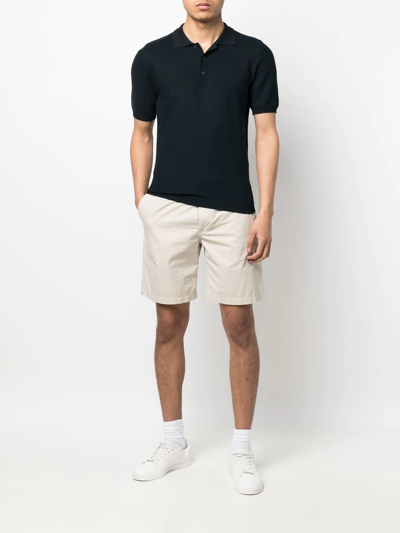 Orlebar Brown Button-placket Detail Polo Shirt In Blue