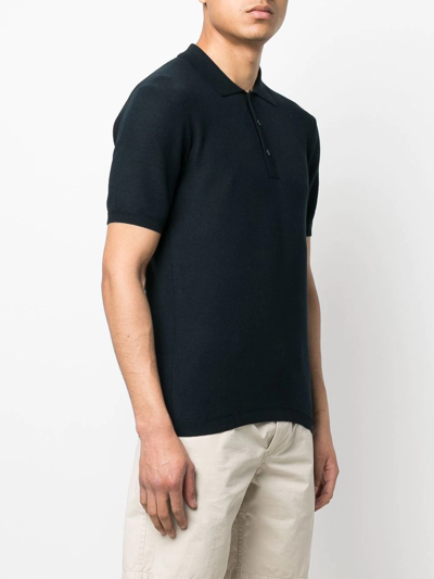 Orlebar Brown Button-placket Detail Polo Shirt In Blue