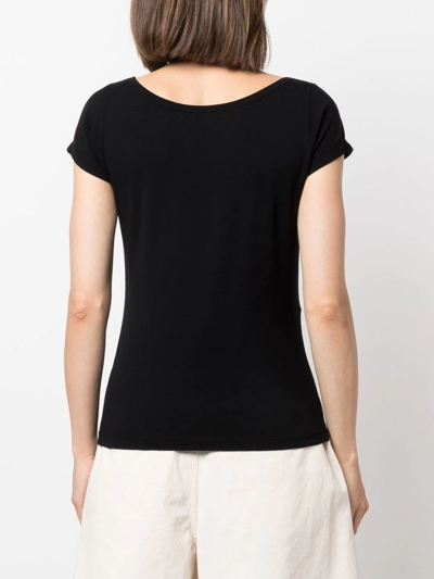 Shop Aspesi Round Neck T-shirt In Black