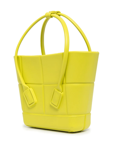 Shop Bottega Veneta Acro Mini Bucket Bag In Yellow