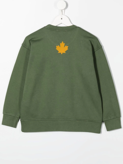 Shop Dsquared2 Teen One Life One Planet Sweatshirt In Green