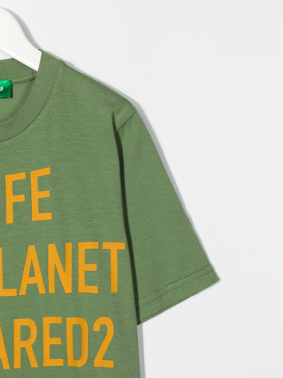 Shop Dsquared2 Teen One Life One Planet T-shirt In Green